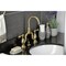 Kingston Brass Bridge Bathroom Faucet with Brass PopUp, Brushed Brass KS7997AL - alternate 6